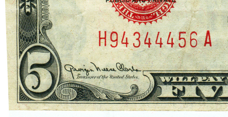 Serial number dollar bill font name